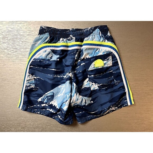 SUNDEK Iceberg Board Swim Trunks Blue w/Embroidered Penguin Men's Size Small New - Picture 8 of 9
